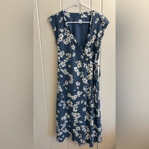 GAP Vintage Floral Wrap Dress with Tie Waist